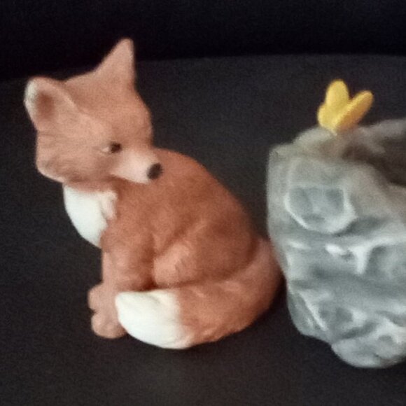 Franklin Mint 1984 Woodland Surprises Fox Handpainted Porcelain Figuire - Picture 2 of 16